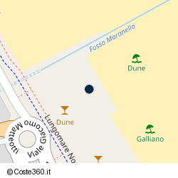 Posizione approssimativa di Dune Chalet Ristorante Pizzeria