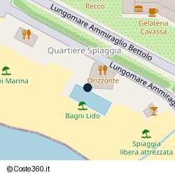 Posizione approssimativa di Bagni Lido Recco