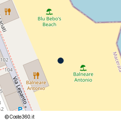Posizione approssimativa di Balneare Pizzeria Antonio