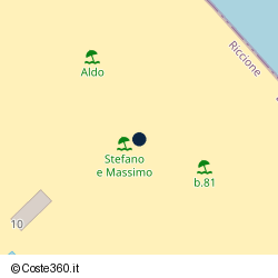 Posizione approssimativa di Spiaggia 82