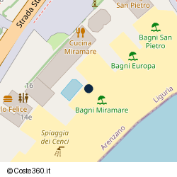 Posizione approssimativa di Lido Miramare