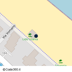 Posizione approssimativa di Lido Urania