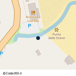 Posizione approssimativa di Punta Delle Sirene
