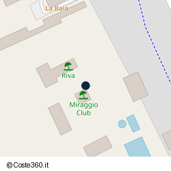 Posizione approssimativa di Miraggio Ristorante e Club