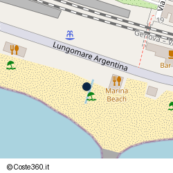 Posizione approssimativa di Bagni Marina Beach