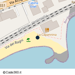 Posizione approssimativa di La Capannina