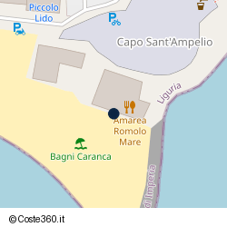 Posizione approssimativa di Amarea Ristorante Romolo Mare