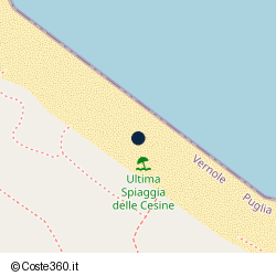 Posizione approssimativa di Ultima Spiaggia delle Cesine