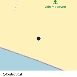 Posizione approssimativa di Lido Miramare-Spiaggia di Serapo