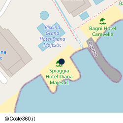 Posizione approssimativa di Spiaggia Hotel Diana Majestic