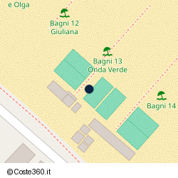 Posizione approssimativa di Bagni Onda Verde 13