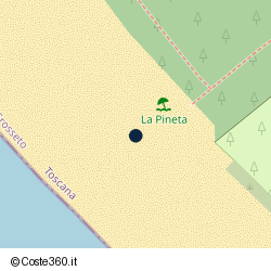 Posizione approssimativa di La Pineta Follonica
