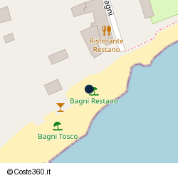 Posizione approssimativa di Spiaggia Bagni Restano