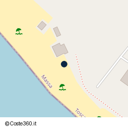 Posizione approssimativa di Oasi Beach Restaurant | Spiaggia a Marina di Massa