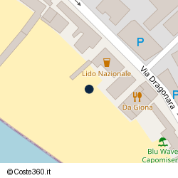 Posizione approssimativa di Lido Nazionale
