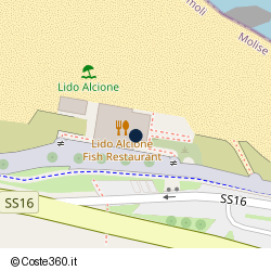Posizione approssimativa di Lido Alcione Fish Restaurant