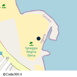 Posizione approssimativa di Spiaggia Regina Elena