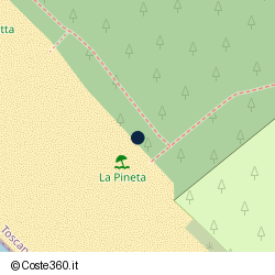 Posizione approssimativa di Bagno La Pineta