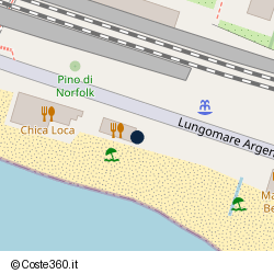 Posizione approssimativa di Playa Argentina Bordighera