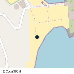 Posizione approssimativa di La Spiaggia del Castello di Baia