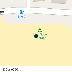 Posizione approssimativa di Lido Nave di Serapo