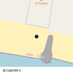 Posizione approssimativa di Lido Tucano - Ristorante sul mare