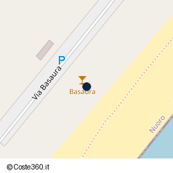 Posizione approssimativa di Basaùra Beach Restaurant & Club