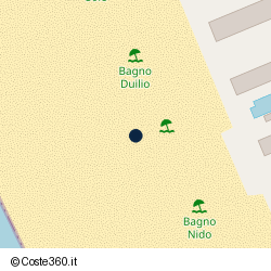 Posizione approssimativa di Bagno La Pace Viareggio