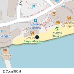 Posizione approssimativa di Africano Beach Nerano