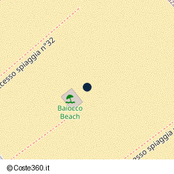 Posizione approssimativa di Baiocco Beach