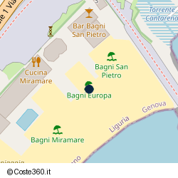 Posizione approssimativa di Bagni Europa Arenzano